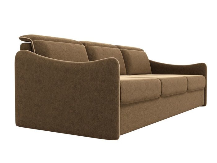 Прямой диван-кровать Скарлетт коричневого цвета - лучшие Прямые диваны в INMYROOM