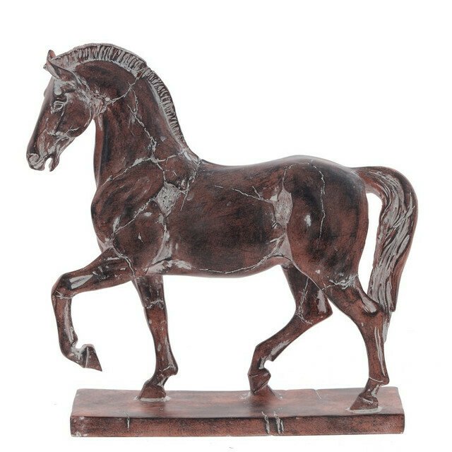 Декоративная фигурка Лошадь коричневого цвета - купить Фигуры и статуэтки по цене 4750.0