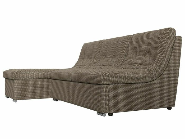 Угловой диван-кровать Релакс бежево-коричневого цвета угол левый - лучшие Угловые диваны в INMYROOM