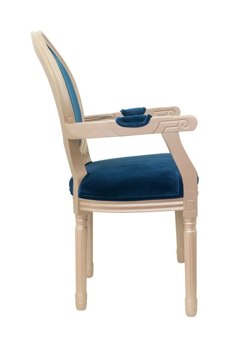 Стул Volker arm gold темно-синего цвета - лучшие Обеденные стулья в INMYROOM