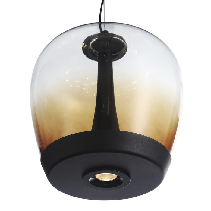 Светильник подвесной ST-Luce Черный/Коричневый, Черный LED 1*17W 3000K RIPPLE - лучшие Подвесные светильники в INMYROOM