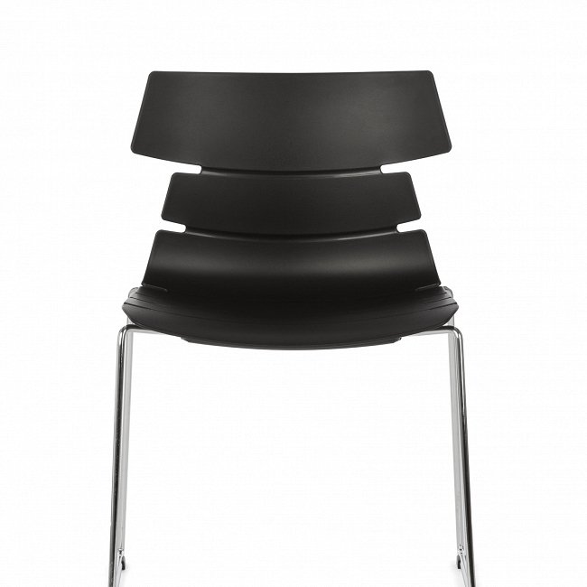 Стул Techno 2 на металлокаркасе черного цвета - лучшие Обеденные стулья в INMYROOM
