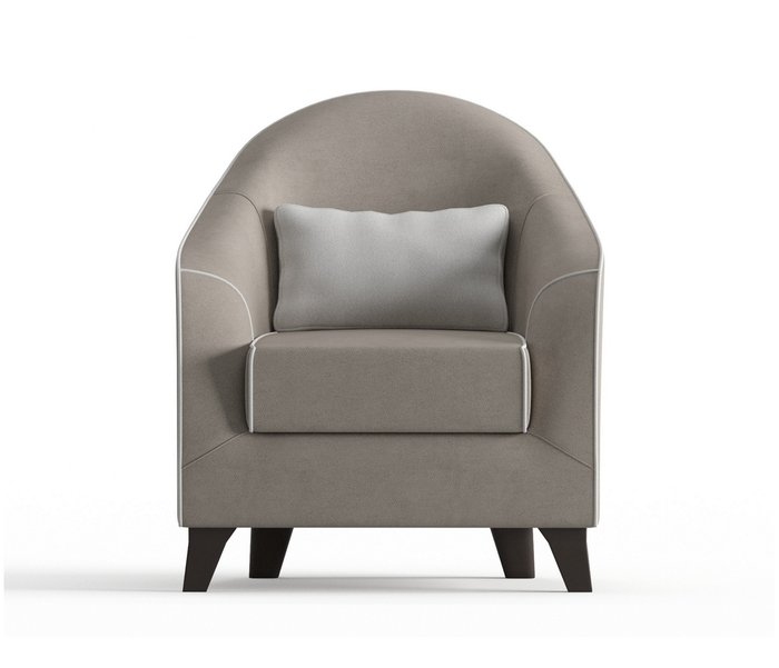 Кресло Бемоль в обивке из велюра светло-серого цвета - купить Интерьерные кресла по цене 12490.0