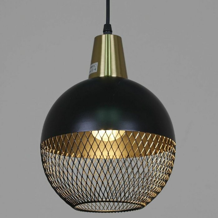 Подвесной светильник 03205-3.9-03 BK+COPPER (металл, цвет черный) - лучшие Подвесные светильники в INMYROOM