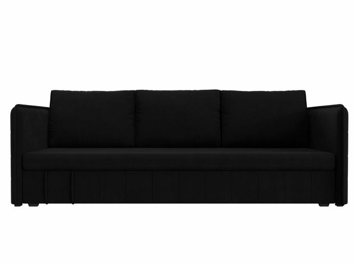 Прямой диван-кровать Слим черного цвета - купить Прямые диваны по цене 24999.0