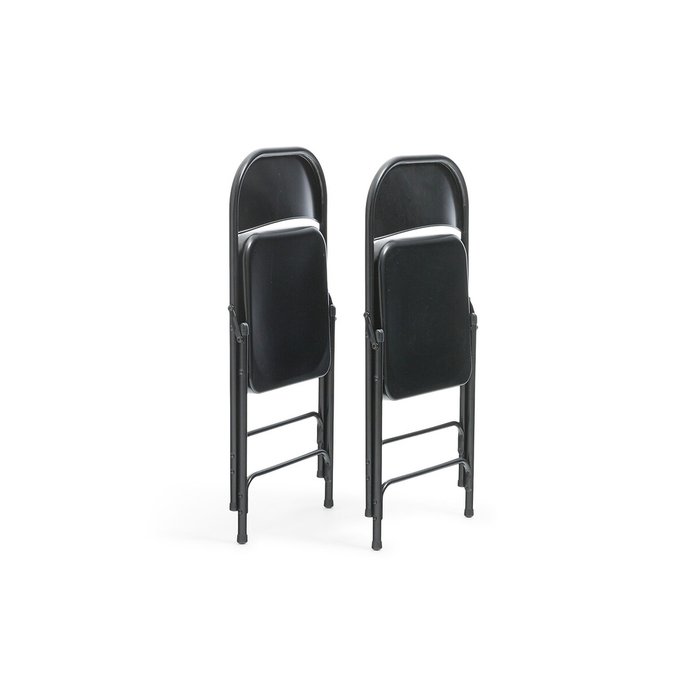 Комплект из двух стульев складных Peseta черного цвета - лучшие Обеденные стулья в INMYROOM