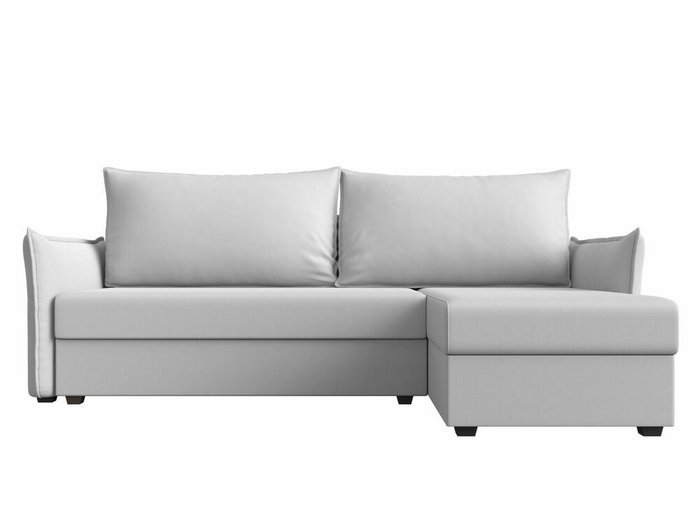 Угловой диван-кровать Лига 004 белого цвета угол правый (экокожа) - купить Угловые диваны по цене 33999.0