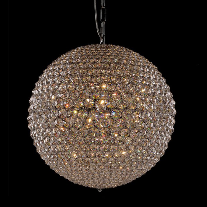 Подвесной светильник Illuminati Corso из множества прозрачных кристаллов - купить Подвесные люстры по цене 130670.0