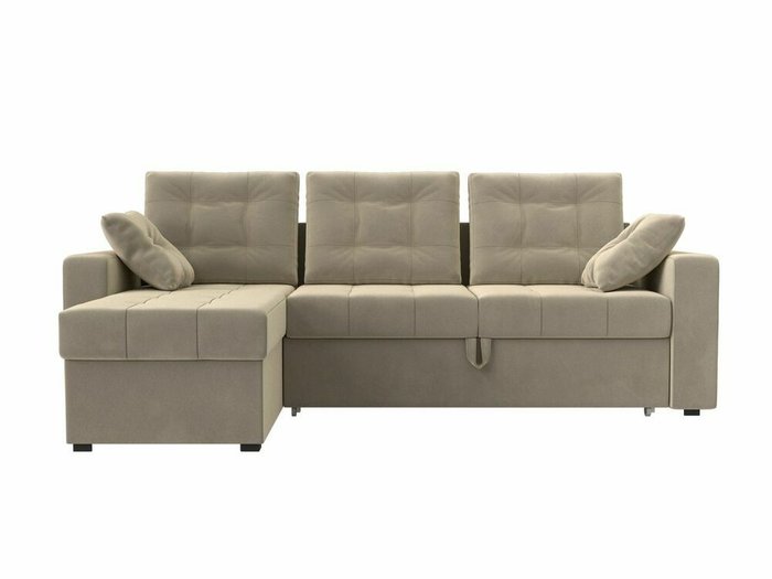 Угловой диван-кровать Камелот бежевого цвета левый угол - купить Угловые диваны по цене 45999.0