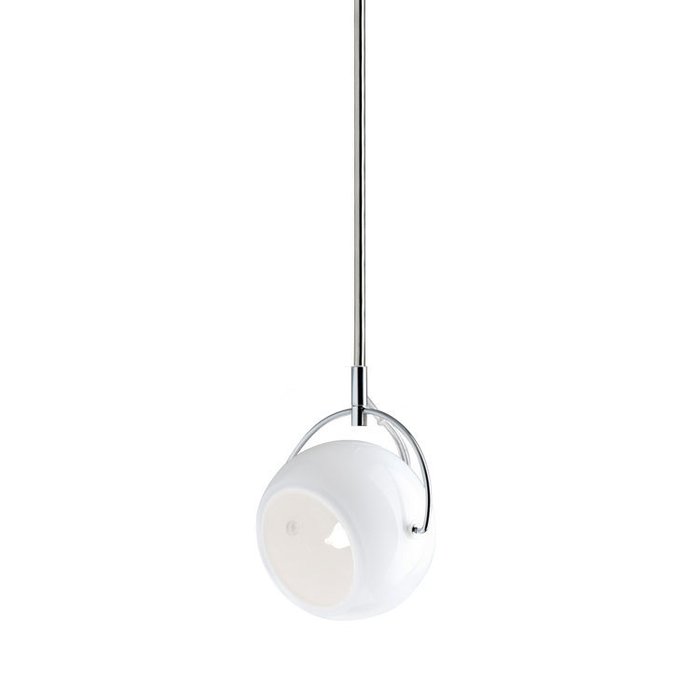 Подвесной светильник Fabbian Beluga с плафоном из выдувного стекла ярко-белого цвета - купить Подвесные светильники по цене 24060.0