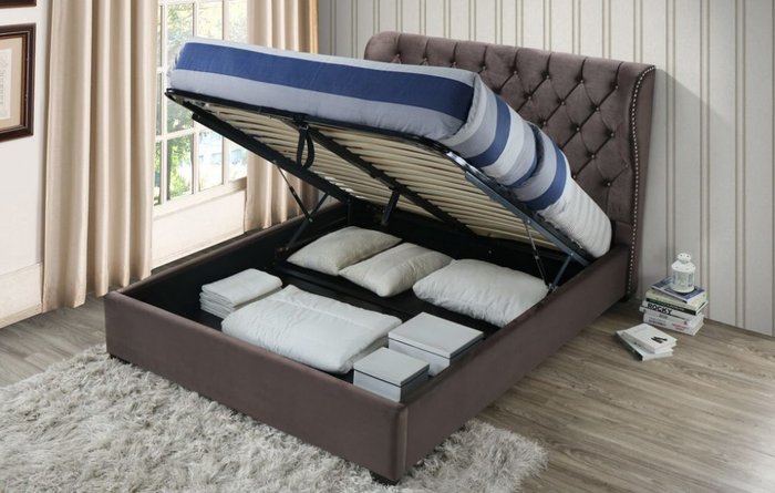 Двухспальная кровать с ящиком для белья 180х200 - купить Кровати для спальни по цене 79800.0