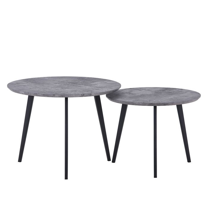 Набор из двух кофейных столиков Duo серого цвета