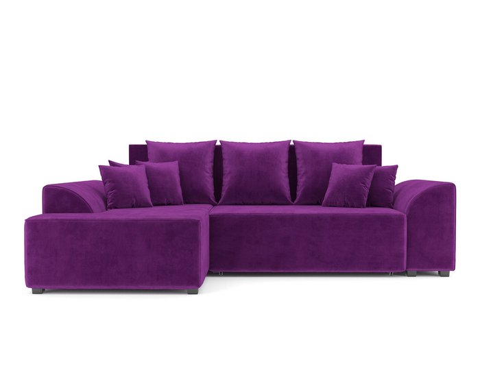 Угловой диван-кровать Каскад фиолетового цвета левый угол - купить Угловые диваны по цене 45590.0