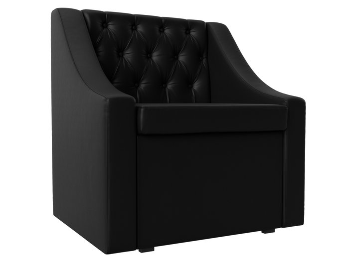 Кресло Мерлин черного цвета с ящиком (экокожа)