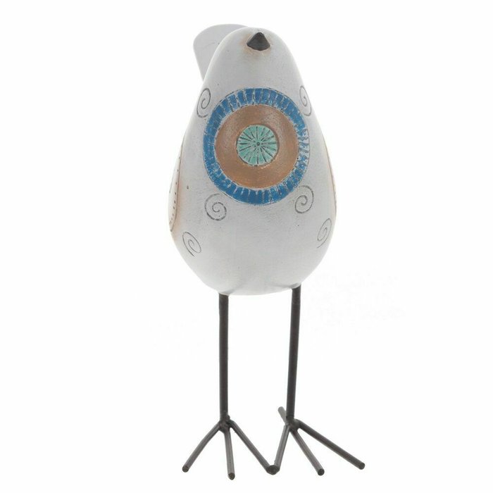 Фигурка декоративная Птица бело-голубого цвета - лучшие Фигуры и статуэтки в INMYROOM