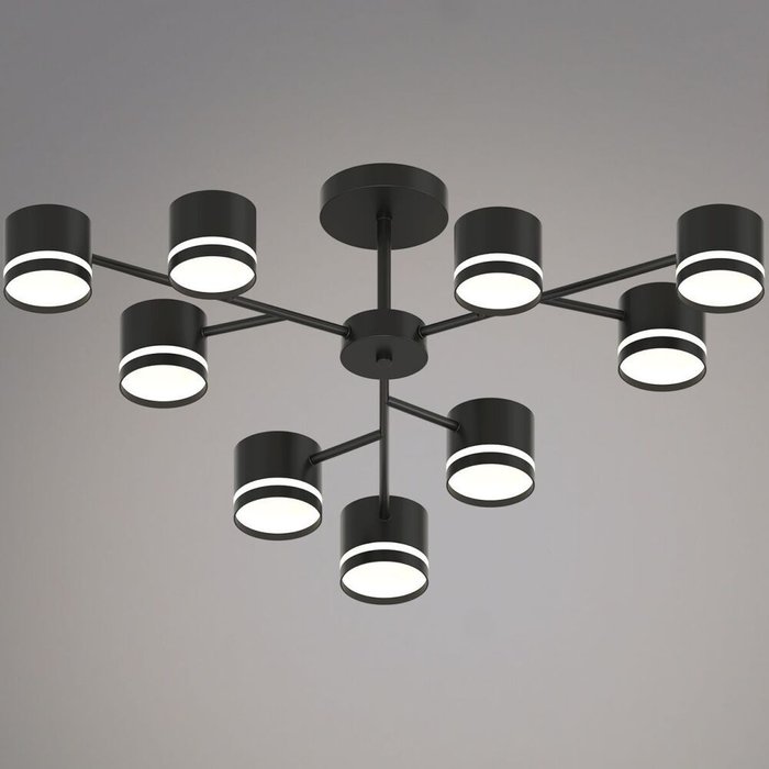 Люстра на штанге 97730-0.3-09 GX53 BK (металл, цвет черный) Люстра на штанге 97730-0.3-09 GX53 BK (металл, цвет черный)