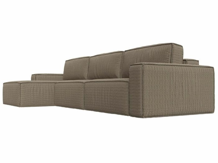 Угловой диван-кровать Прага Классик лонг бежево-коричневого цвета левый угол - лучшие Угловые диваны в INMYROOM