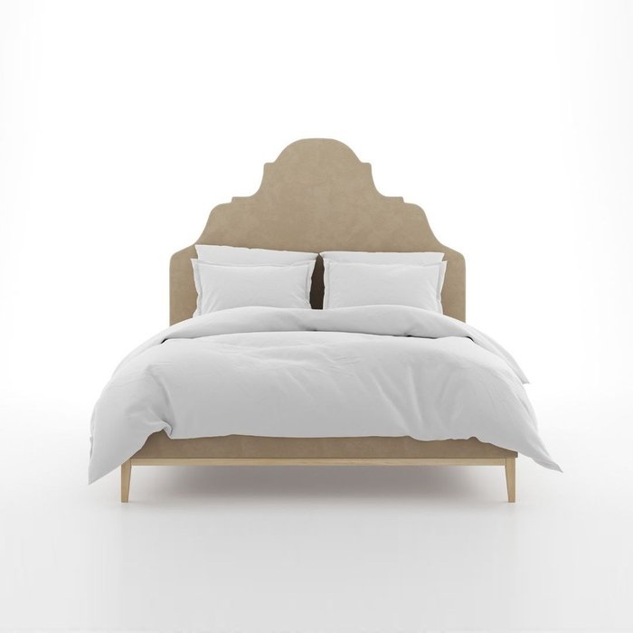 Кровать Camelia 200х200 бежевого цвета - купить Кровати для спальни по цене 170100.0