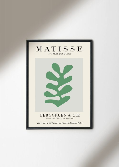 Постер Matisse Papiers Decoupes Green 70х100 в раме черного цвета