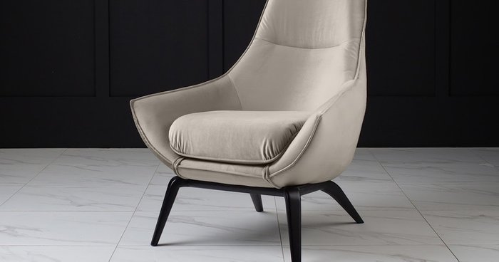 Кресло Ermes серого цвета  - лучшие Интерьерные кресла в INMYROOM