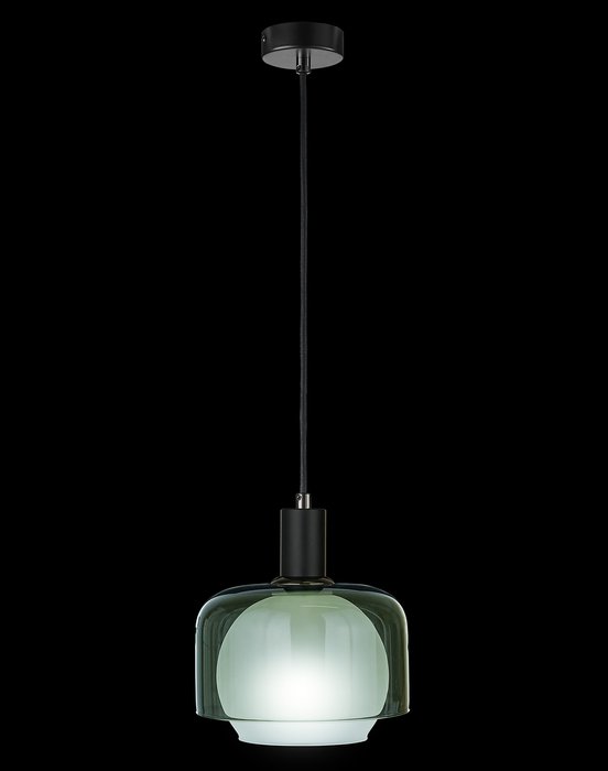 Подвесной светильник Nature с плафонами серо-зеленого цвета - лучшие Подвесные светильники в INMYROOM