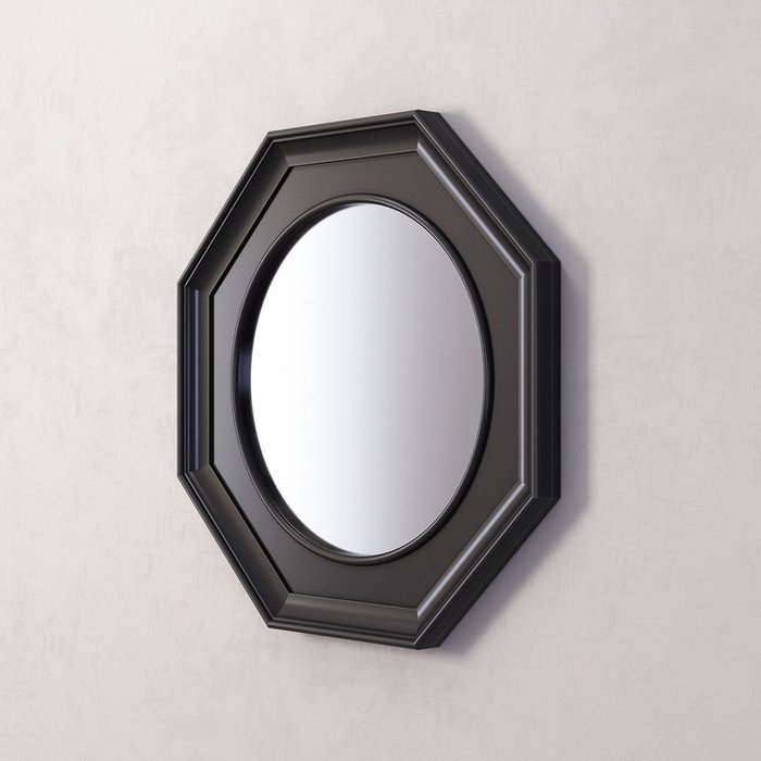 Настенное зеркало Jersey черного цвета - купить Настенные зеркала по цене 30250.0