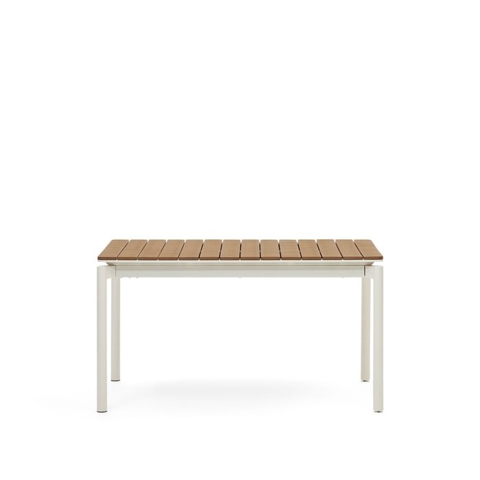 Раздвижной обеденный стол Canyelles коричнево-белого цвета