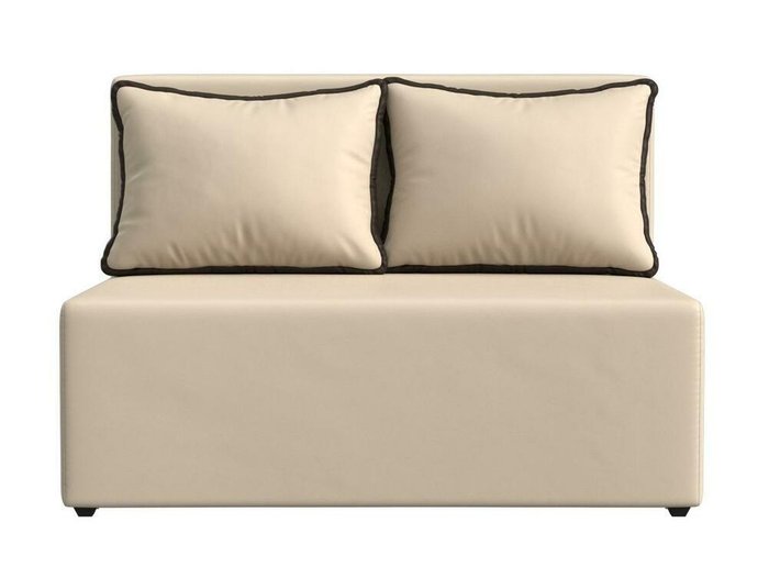 Диван-кровать Лагуна бежевого цвета (экокожа) - купить Прямые диваны по цене 26999.0
