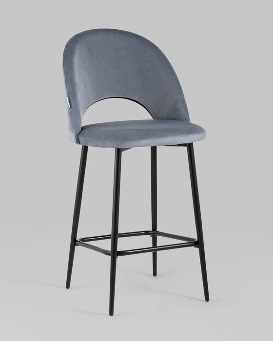 Стул полубарный Меган серого цвета - купить Барные стулья по цене 8990.0