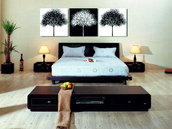 Декоративная картина: Черно-белые деревья - купить Принты по цене 3890.0