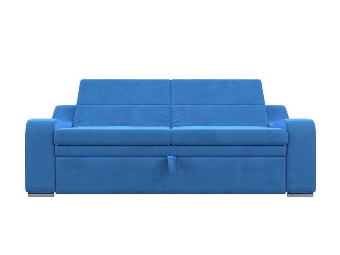 Прямой диван-кровать Медиус голубого цвета - купить Прямые диваны по цене 47999.0