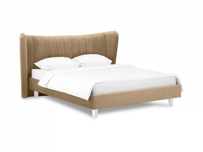 Кровать Queen Agata L 160х200 светло-коричневого цвета - купить Кровати для спальни по цене 50880.0