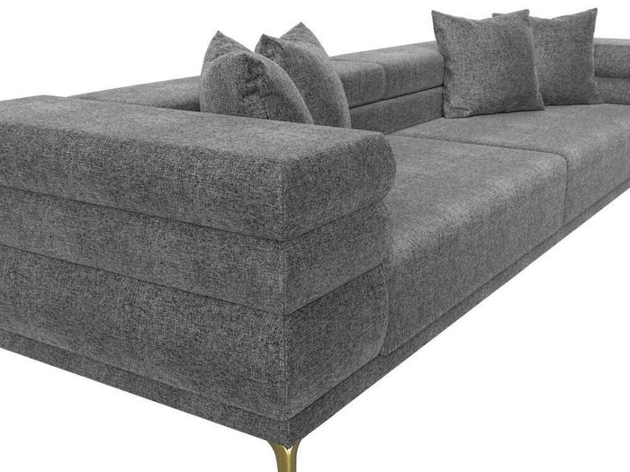 Прямой диван-кровать Лига 021 серого цвета  - лучшие Прямые диваны в INMYROOM