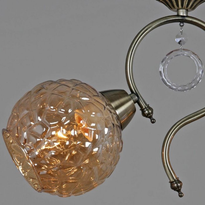 Подвесной светильник 67461-0.4-02 AB (стекло, цвет коричневый) - лучшие Подвесные светильники в INMYROOM