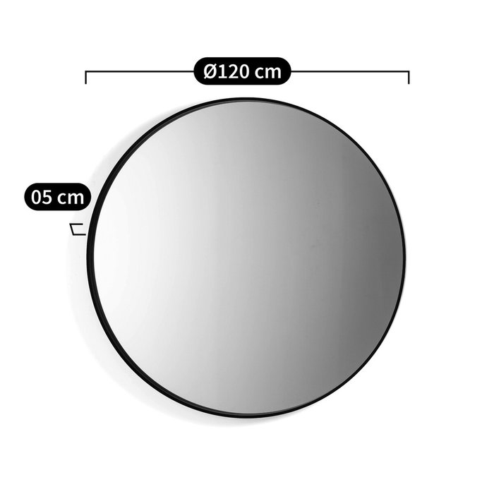 Настенное зеркало Alaria D120 черного цвета - лучшие Настенные зеркала в INMYROOM