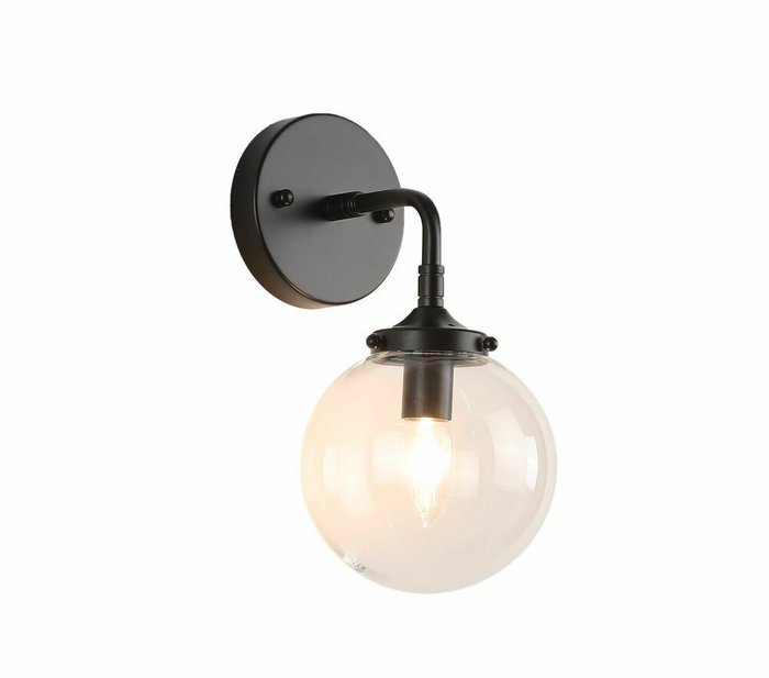 Настенный светильник Lampady черного цвета - купить Бра и настенные светильники по цене 6450.0