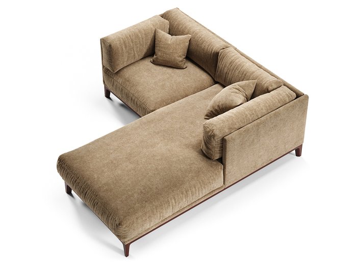 Угловой диван Case светло-коричневого цвета - купить Угловые диваны по цене 188800.0