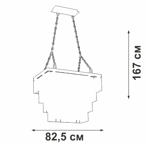 Каскадная люстра V5312-1/20 (хрусталь, цвет прозрачный) - купить Подвесные люстры по цене 118246.0