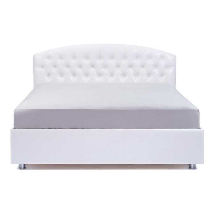 Кровать Пальмира с подъемным механизмом из белой экокожи 120х200 - купить Кровати для спальни по цене 26990.0