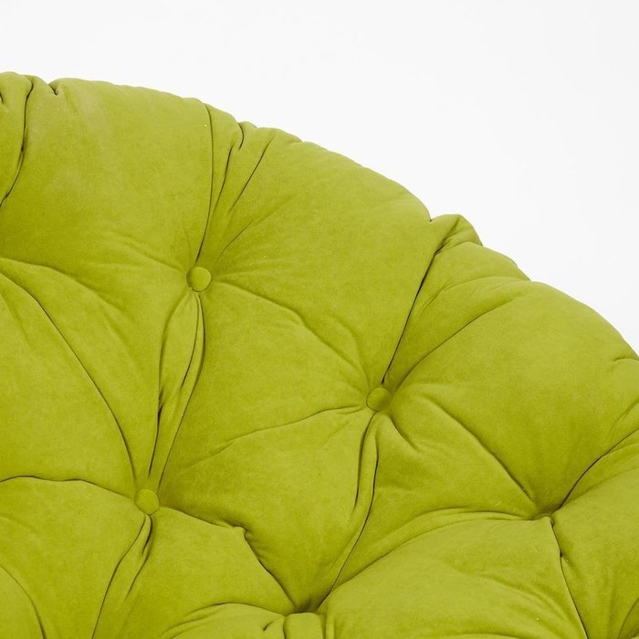 Кресло Papasan Antique brown с подушкой оливкового цвета - лучшие Садовые кресла в INMYROOM