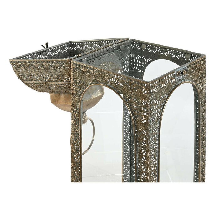 Фонарь Home ESPRIT Позолоченный Металл Стеклянный Араб Маринованный 20 X 20 X 56 cm (2 Предметы) - лучшие Подсвечники в INMYROOM