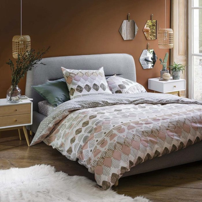 Кровать Numa 140х190 светло-серого цвета - купить Кровати для спальни по цене 36218.0