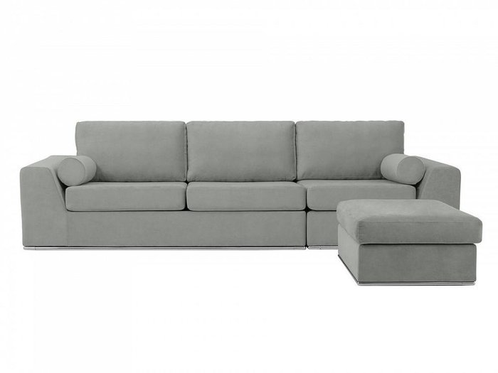 Угловой диван-кровать Igarka светло-серого цвета