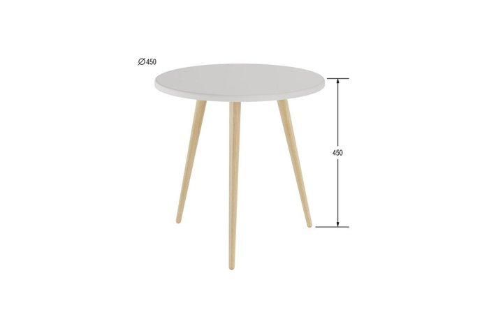 Кофейный стол Бекс белого цвета - купить Кофейные столики по цене 4030.0