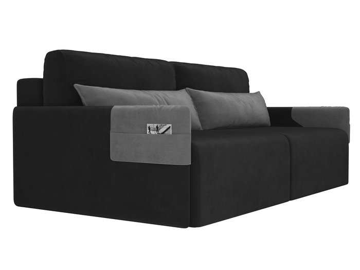 Прямой диван-кровать Армада черного цвета - лучшие Прямые диваны в INMYROOM