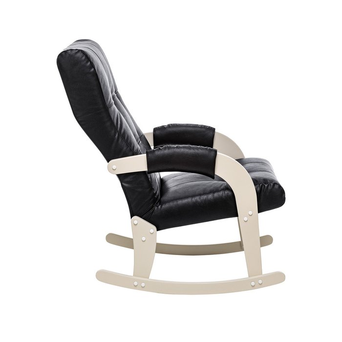 Кресло-качалка Спринг черно-молочного цвета - лучшие Интерьерные кресла в INMYROOM