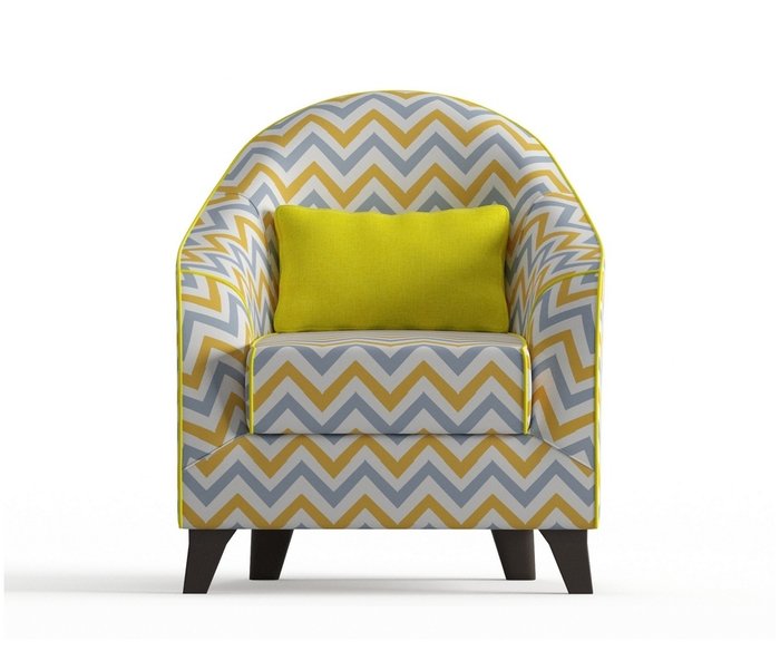 Кресло Бемоль желто-серого цвета - купить Интерьерные кресла по цене 12490.0