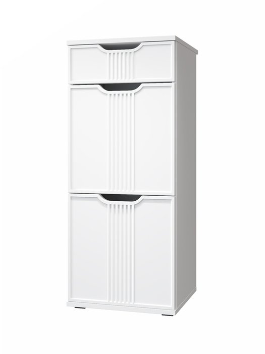 Тумба для обуви Эмилия ЭЛ-3 цвет белый структурный/меренга