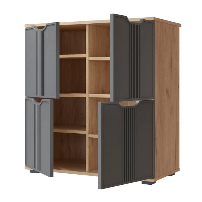 Комод Эмилия ЭЛ-45 дуб крафт золотой/графит - купить Комоды по цене 15160