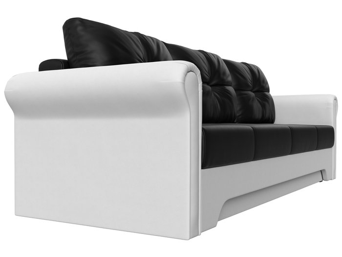 Прямой диван-кровать Европа черно-белого цвета (экокожа) - лучшие Прямые диваны в INMYROOM
